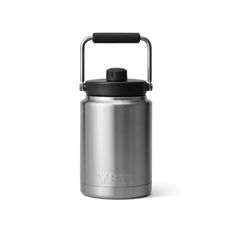 Stainless Steel | YETI Half Gallon Jug. Side View.