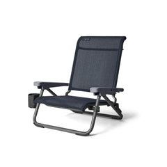 Navy | YETI Hondo Beach Chair Image Showing Angled Side View.