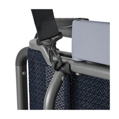 Navy | YETI Hondo Beach Chair Image Showing Close Up View Of The Carry Strap Anchor Point.