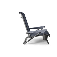 Navy | YETI Hondo Beach Chair Image Showing Side View.