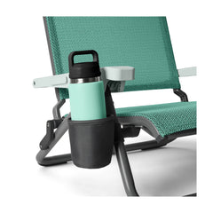 Seafoam | YETI Hondo Beach Chair Image Showing Close Up View Of The Cup Holder.