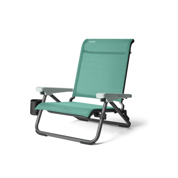 Seafoam | YETI Hondo Beach Chair Image Showing Angled Front View.