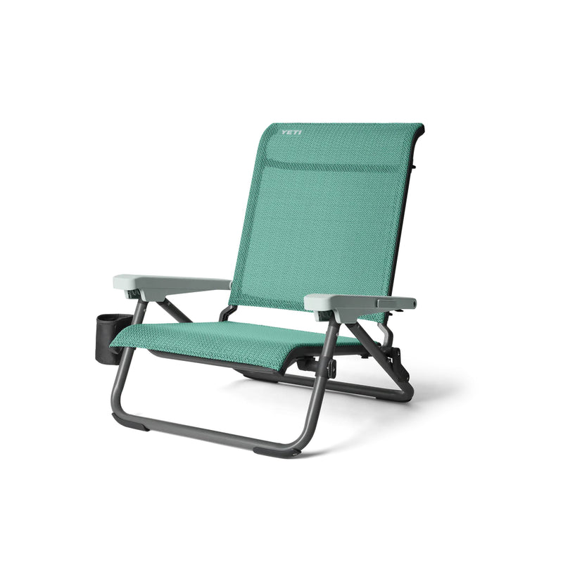 Seafoam | YETI Hondo Beach Chair Image Showing Angled Front View.