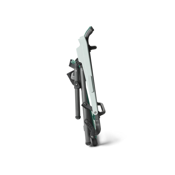 Seafoam | YETI Hondo Beach Chair Image Showing Side View Of The Chair Folded Up For Transport And Storage.