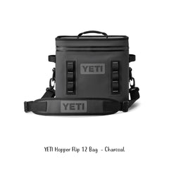 Charcoal | YETI Hopper Flip Bag - 12. Front View