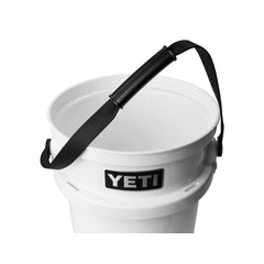 White | YETI Loadout Bucket Image Showing Close Up View Of The Handle.