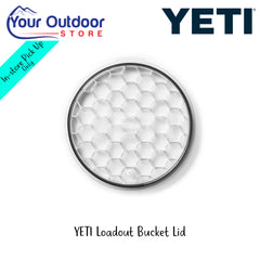 YETI Loadout Bucket Lid | Hero Image Showing Logos And Titles.