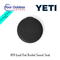 YETI Loadout Bucket Swivel Seat | Hero Image Showing All Logos And Titles.