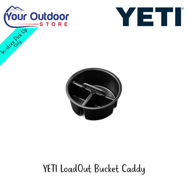YETI LoadOut Bucket Caddy | Hero Image Showing All Logos And Titles.