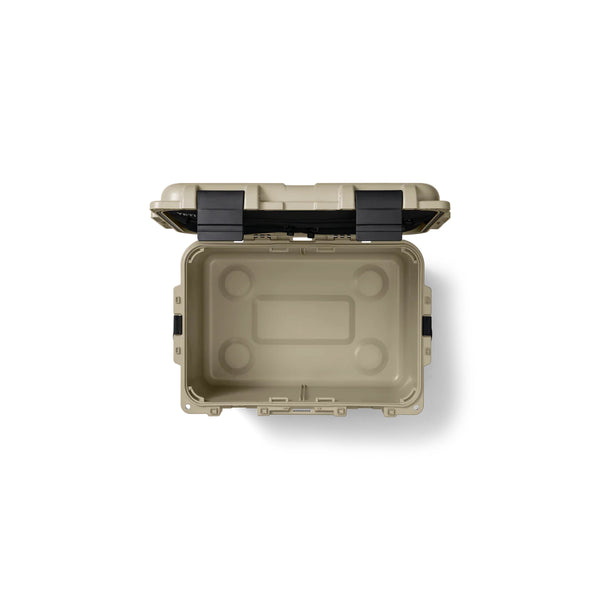 Tan | YETI LoadOut GoBox 30 Image Showing Top View , No Cargo Tray Or Divider.