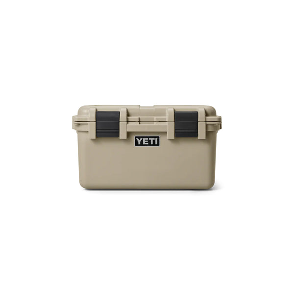 Tan | YETI LoadOut GoBox 30 Image Showing Front View, Shoulder Strap Not In View.