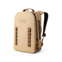 Tan | YETI Panga Submersible Backpack - 28L. Angles Front View - Closed.