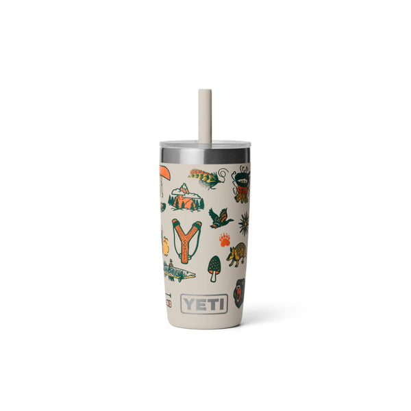 Cape Summer Camp | YETI Rambler 10oz Jr Tumbler With Silicone Straw Lid Summer Camp Edition Image Showing No Logos Or Titles.