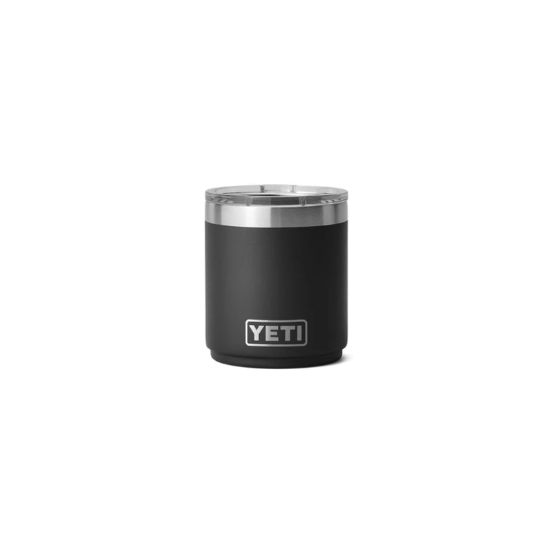 Black | YETI Rambler 10oz Lowball 2.0. Front View.