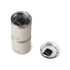 Cape Taupe | YETI Rambler 10oz Lowball 2.0 Image Showing A Top View Of A Stack Of Lowballs.