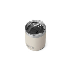 Cape Taupe | YETI Rambler 10oz Lowball 2.0 Image Showing Top View, With Lid On.