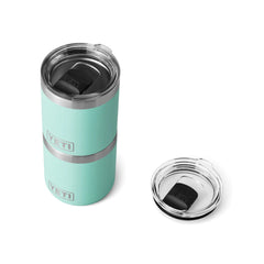 Seafoam | YETI Rambler 10oz Lowball 2.0 Image Showing Top View Of A Stack Of Lowballs.