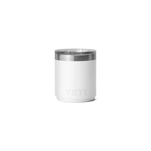 White | YETI Rambler 10oz Lowball 2.0 Image Showing Back View.