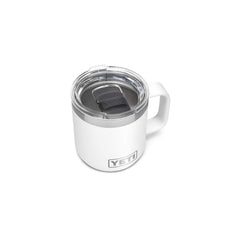 White | YETI Rambler 10oz Mug Image Showing Top View.