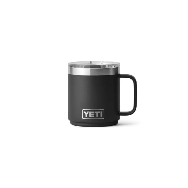 Black | YETI Rambler 10oz Stackable Mug With Durasip Ceramic Lining Image Showing No Logos Or Titles.