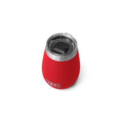 Rescue Red | YETI Rambler 10oz Wine Tumbler. Top View.