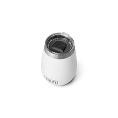 White | YETI Rambler 10oz Wine Tumbler. Top View.