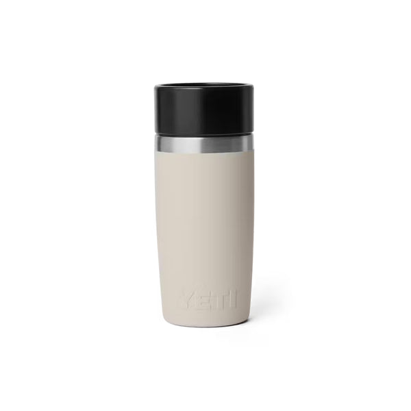 Cape Taupe | YETI Rambler 12 Travel Bottle With Commuter Cap Image Showing Back View.