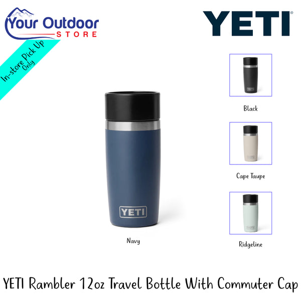 YETI Rambler 2oz Travel Bottle With Commuter Cap | Hero Image Showing All Logos, Titles And Variants.