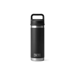 Black | YETI Rambler 18oz Bottle With Chug  Cap Image Showing No Logos Or Titles.