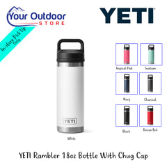 YETI Rambler 18oz Bottle With Chug Cap | Hero Image Showing All Logos, Titles And Variants.