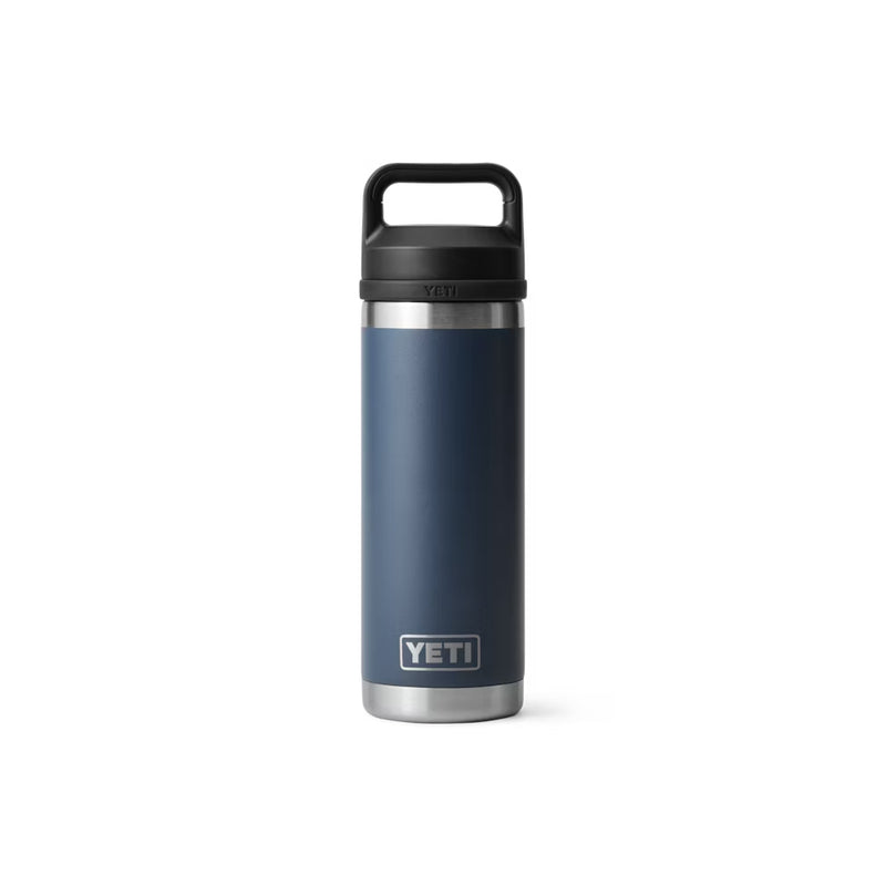 Navy | YETI Rambler 18oz Bottle With Chug Cap Image Showing No Logos Or Titles.