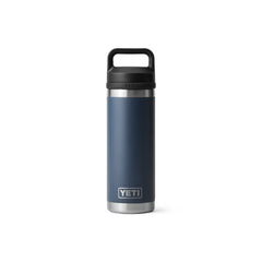 Navy | YETI Rambler 18oz Bottle With Chug Cap Image Showing No Logos Or Titles.