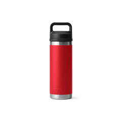 Rescue Red | YETI Rambler 18oz Bottle With Chug Cap Image Showing Back View.