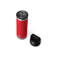 Rescue Red | YETI Rambler 18oz Bottle With Chug Cap Image Showing Top View With Cap Off.