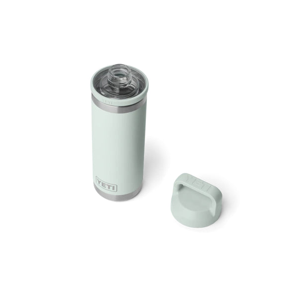 Ridgeline | YETI Rambler 18oz Bottle With Chug Cap Image Showing Angled Top View, Cap Off.