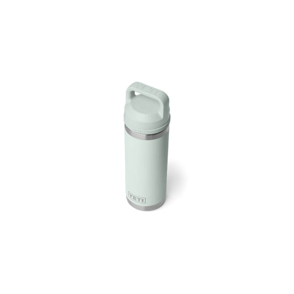 Ridgeline | YETI Rambler 18oz Bottle With Chug Cap Image Showing Angled Top View, Cap On.