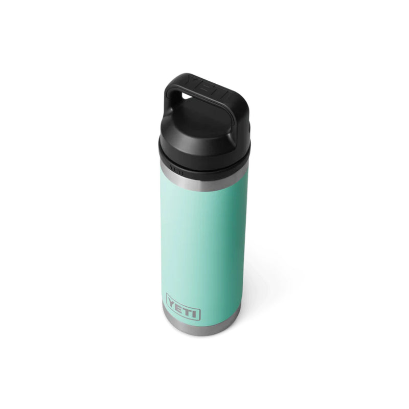 Seafoam | YETI Rambler 18oz Bottle With Chug Cap. Top View.