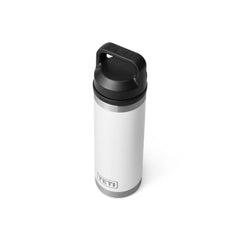 White | YETI Rambler 18oz Bottle With Chug Cap. Top View.