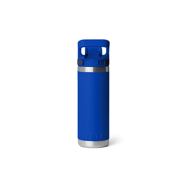 Royal Blue | YETI Rambler 18oz Bottle With Flip Chug Cap Image Showing Back View.