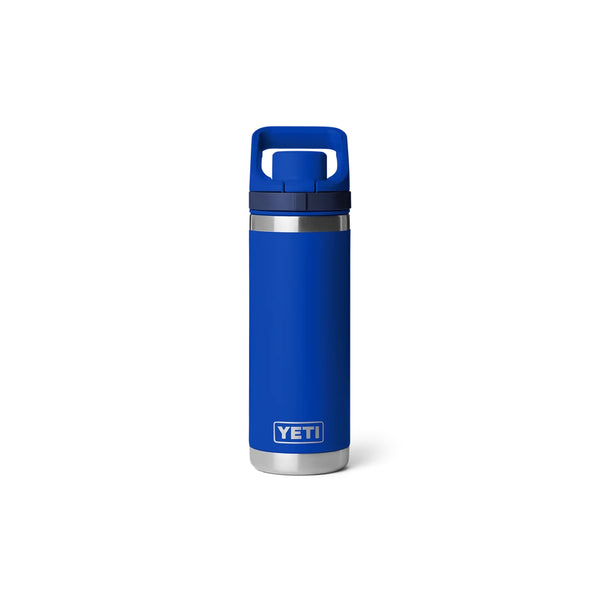 Royal Blue | YETI Rambler 18oz Bottle With Flip Chug Cap Image Showing No Logos Or Titles.