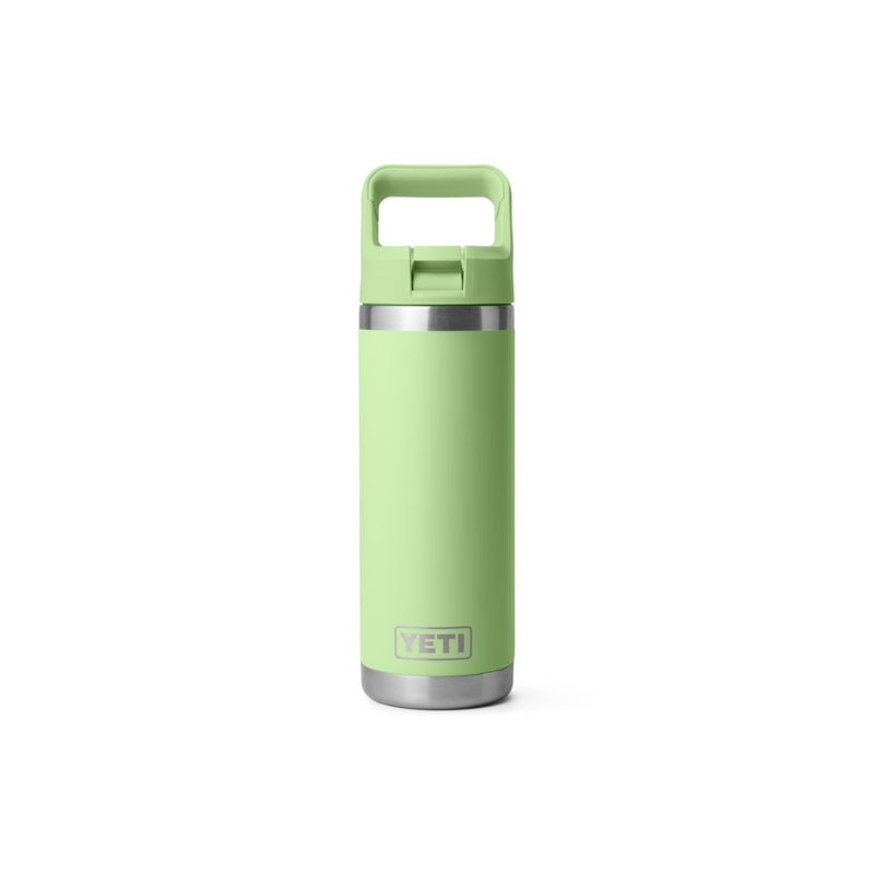 Key Lime | YETI Rambler 18oz Straw Bottle Image Showing Front View.