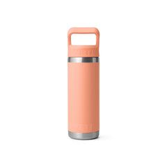 Lowcountry Peach | YETI Rambler 18oz Straw Bottle Image Showing Back View.