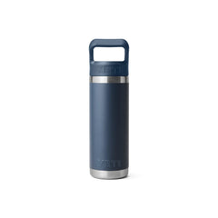 Navy | YETI Rambler 18oz Straw Bottle Image Showing Back View.