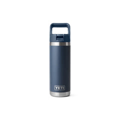 Navy | YETI Rambler 18oz Straw Bottle Image Showing No Logos Or Titles.