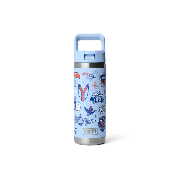 Big Sky Summer Camp | YET Rambler 18oz Straw Bottle Summer Camp Edition Image Showing No Logos Or Titles.