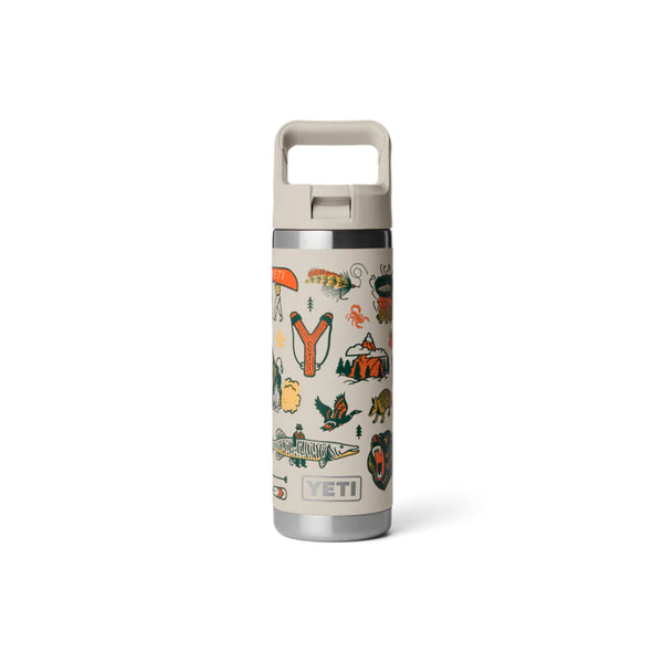 Cape Summer Camp | YETI Rambler 18oz Straw Bottle Summer Camp Edition Image Showing No Logos Or Titles.