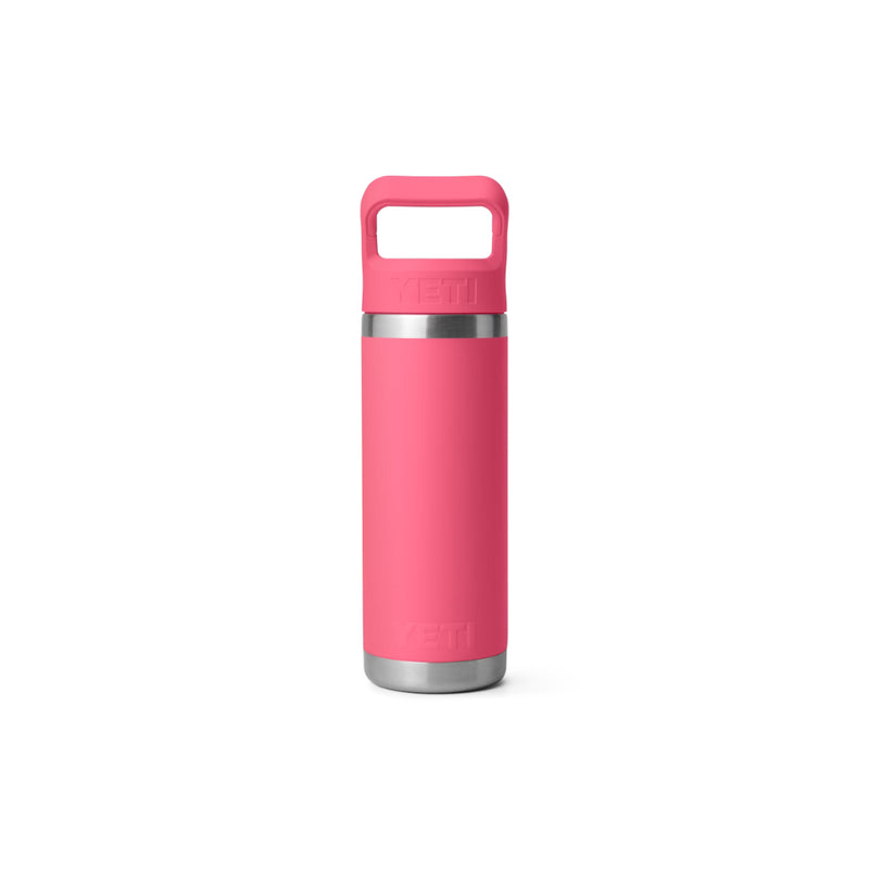 Tropical Pink | YETI Rambler 18oz Straw Bottle Image Showing Back View.