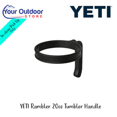 YETI Rambler 20oz Tumbler Handle | Hero Image Showing All Logos And Titles.