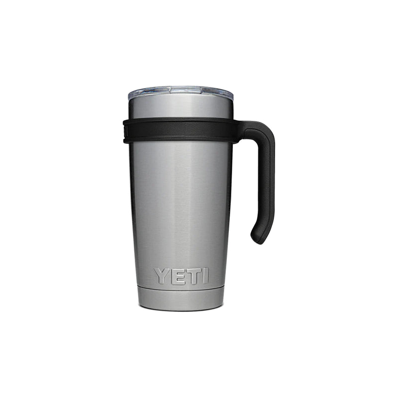 Black | YETI Rambler 20oz Tumbler Handle image Showing Side View Of The Handle On A Rambler 20oz Tumbler.