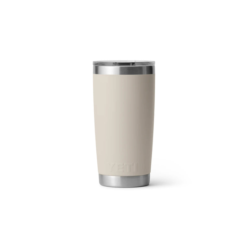 Cape Taupe | YETI Rambler 20oz With Magslider Lid Image Showing Back View.
